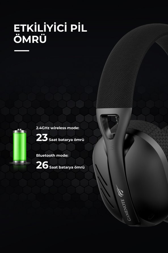 Havit Gamenote Fuxi-H3 Gaming Oyuncu Mikrofonlu Kulaklığı 7.1 - 4 Modlu (BT, 2.4Ghz, Type-C, 3.5mm) - 3