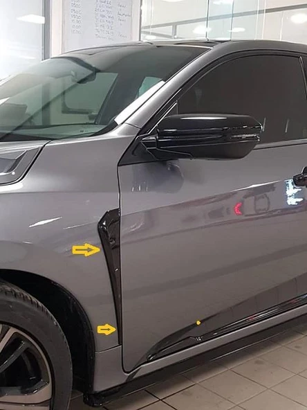 AUTOGP Honda civic fk7 için uygundur çamurluk havalandırma çıtası siyah boyalı - 3
