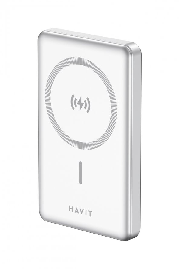 Havit 10000mAh Magsafe Manyetik Kablosuz Powerbank Ultra İnce 20W, Iphone Uyumlu GRİ