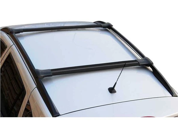 NİKEN Araç üstü ara atkı tavan barı bagaj ayakları taşıyıcı siyah 138cm. arabar - 4