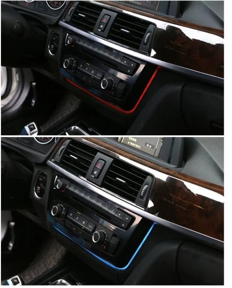 AUTOGP Bmw F32 F33 klima çerçevesi paneli ledli ışıklı piano black - 4