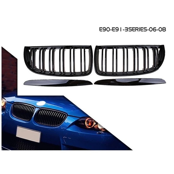 AUTOGP Bmw e90 m3 ön böbrek panjur piano black 2006 - 2009 çift tırnak