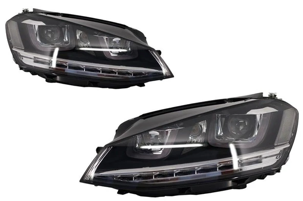 AUTOGP Vw golf 7 ön far lambası bi-xenon 2012 / 2016 R model krom şerit