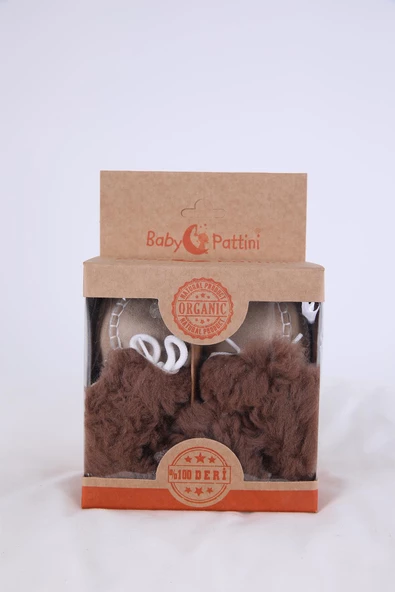 Babyhola Kız Erkek Bebek %100 Deri Patik Panduf Yenidoğan İlk Adım Ayakkabı Kutulu Hediyelik 8000 - 4