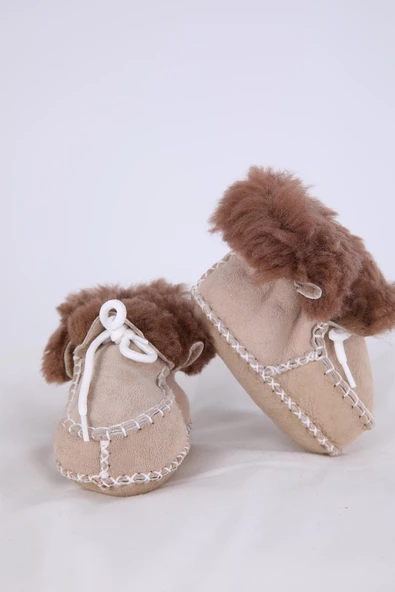 Babyhola Kız Erkek Bebek %100 Deri Patik Panduf Yenidoğan İlk Adım Ayakkabı Kutulu Hediyelik 8000 - 3