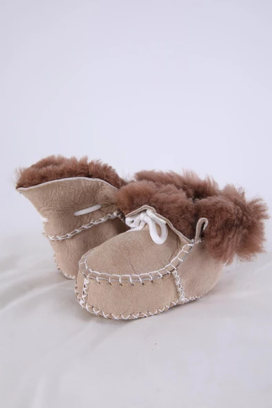 Babyhola Kız Erkek Bebek %100 Deri Patik Panduf Yenidoğan İlk Adım Ayakkabı Kutulu Hediyelik 8000