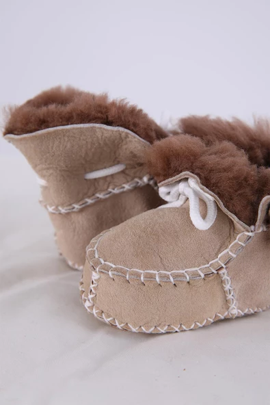 Babyhola Kız Erkek Bebek %100 Deri Patik Panduf Yenidoğan İlk Adım Ayakkabı Kutulu Hediyelik 8000 - 2