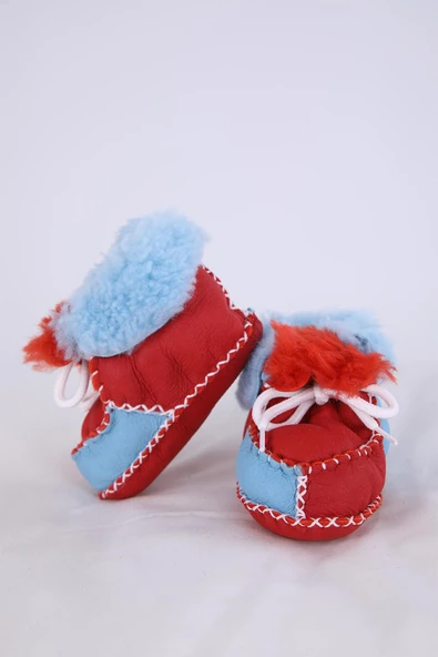 Babyhola Kız Erkek Bebek %100 Deri Patik Panduf Yenidoğan İlk Adım Ayakkabı Kutulu Hediyelik 8000 - 10