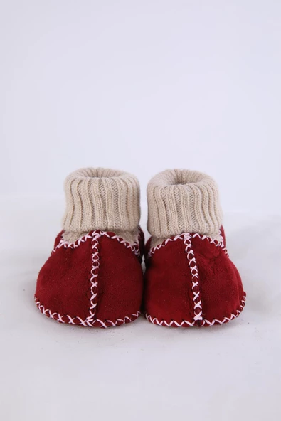 Babyhola Kız Erkek Bebek %100 Deri Patik Panduf Yenidoğan İlk Adım Ayakkabı Kutulu Hediyelik 8000C200 - 8