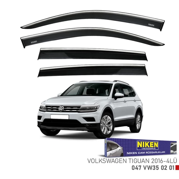 NİKEN Vw tiguan cam rüzgarlığı kromlu 2016+ niken