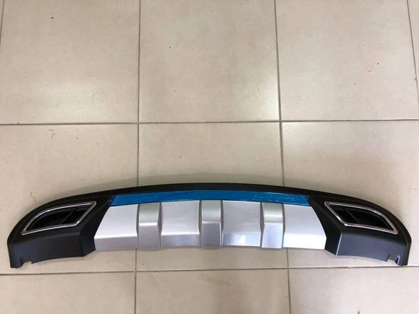 AUTOGP Hyundai blue difüzör arka tampon çift çıkış egzoz gri - 2