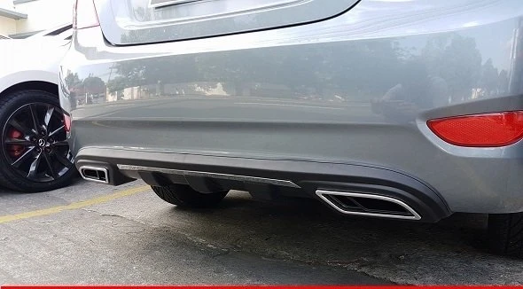 AUTOGP Hyundai blue difüzör arka tampon çift çıkış egzoz gri - 4