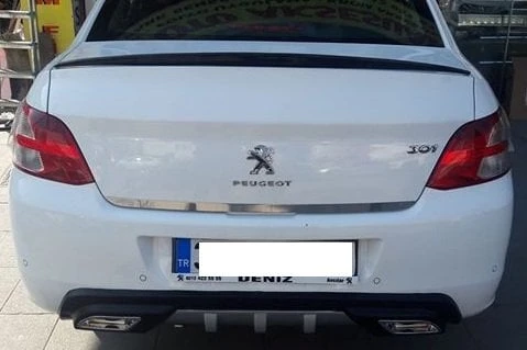 AUTOGP Citroen c elysee difüzör arka tampon çift çıkış egzoz gri