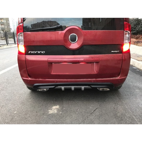 AUTOGP Fiat fiorino difüzör arka tampon çift çıkış egzoz gri
