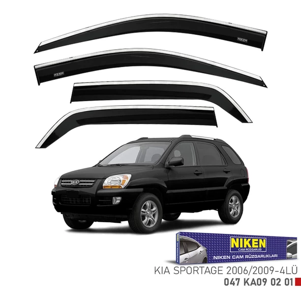 NİKEN Kia sportage cam rüzgarlığı kromlu 2006-09 niken