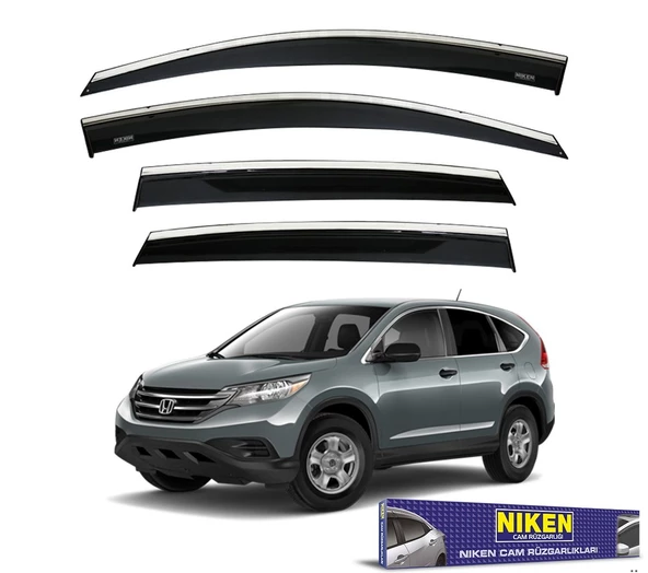 NİKEN Honda crv uyumlu  cam rüzgarlığı kromlu 2013+ niken