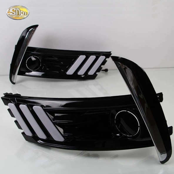 Space Toyota corolla sis lambası çerçevesi gündüz drl ledi sarı beyaz 2016 - 2017 - 2018 - 2