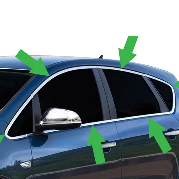AUTOGP Hyundai elantra cam çerçevesi kenar çıtası krom 2016 / 2019 14 parça