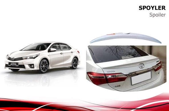 Toyota corolla bagaj üstü spoiler boyasız 2014 / 2018