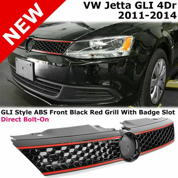 AUTOGP Vw Jetta gli ön panjur ızgara kırmızı şeritli 2011 / 2015 - 2
