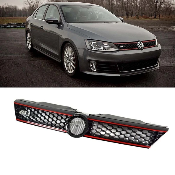 AUTOGP Vw Jetta gli ön panjur ızgara kırmızı şeritli 2011 / 2015