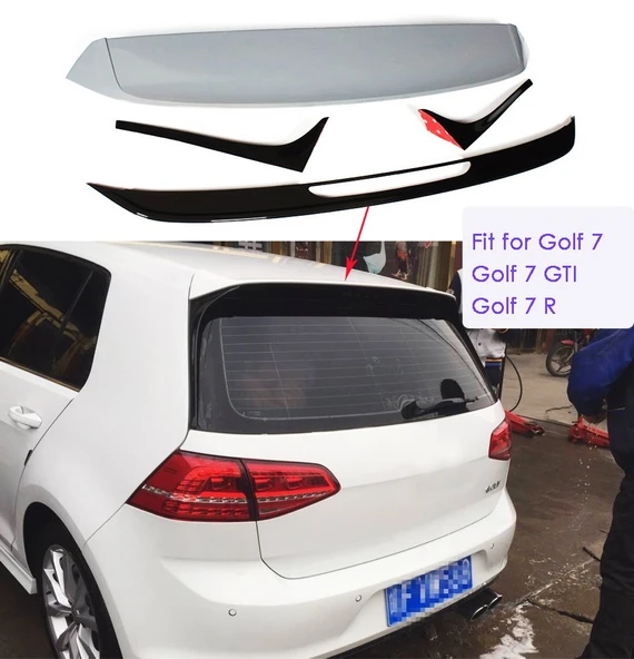 AUTOGP Vw golf 7 7,5 bagaj üstü spoiler 4 parça R20 model siyah boyalı - Resim 3