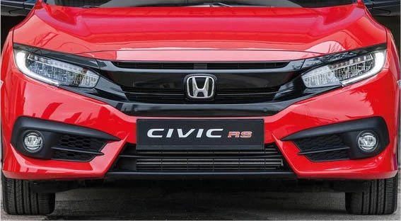 AUTOGP Honda civic fk7 için uygundur ön panjur ve far kaşları siyah 2016+