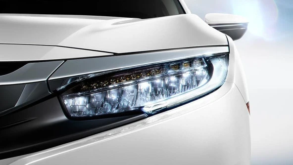 Honda civic fc5 uyumlu ön far lambası ledli executive model led kayar sinyalli 2016+