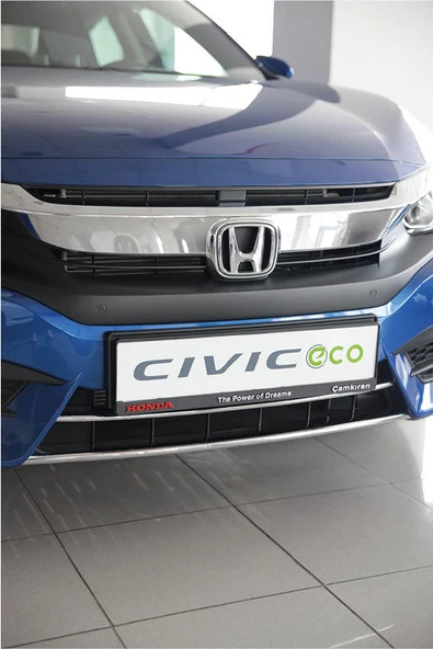 AUTOGP Honda civic fc5 uyumlu ön tampon alt kromu 2 parça 2016+ - 2