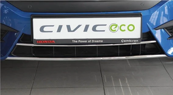 AUTOGP Honda civic fc5 uyumlu ön tampon alt kromu 2 parça 2016+