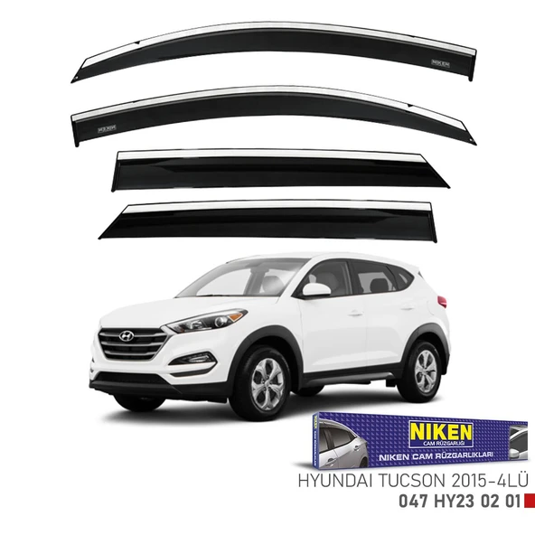 NİKEN Hyundai tucson cam rüzgarlığı kromlu 2015+ niken ürün görseli