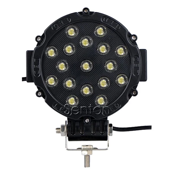 LEADER Off road sis lambası ledli 51watt 17 ledli siyah 4x4