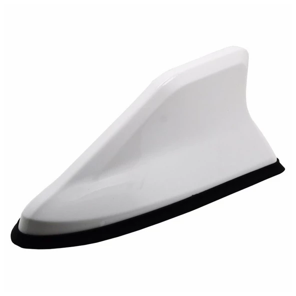 AUTOGP Oto tepe anten elektrikli silikon taban shark balina jaws anten beyaz