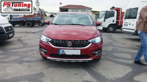 AUTOGP Fiat egea difüzör seti ön ve arka takım çift çıkış gri - 2