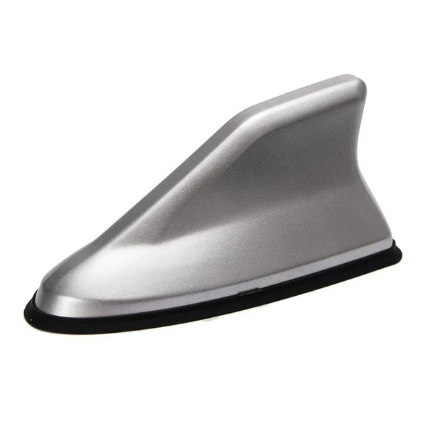 AUTOGP Oto tepe anten elektrikli silikon taban shark balina jaws anten gri