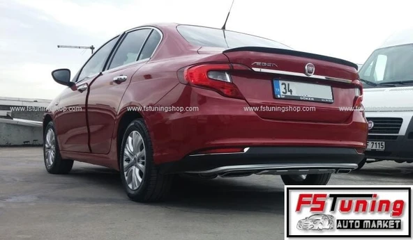 AUTOGP Fiat egea difüzör seti ön ve arka takım çift çıkış gri - 4