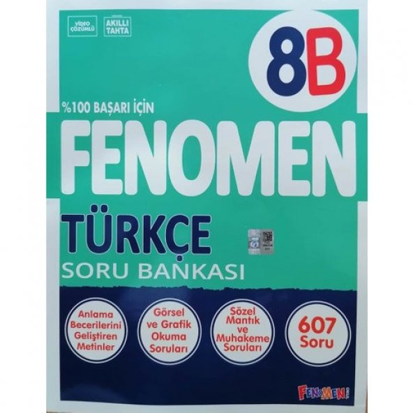 Fenomen Okul Yayınları Fenomen 8.sınıf Lgs Yeni Baskı Türkçe - B Soru Bankası