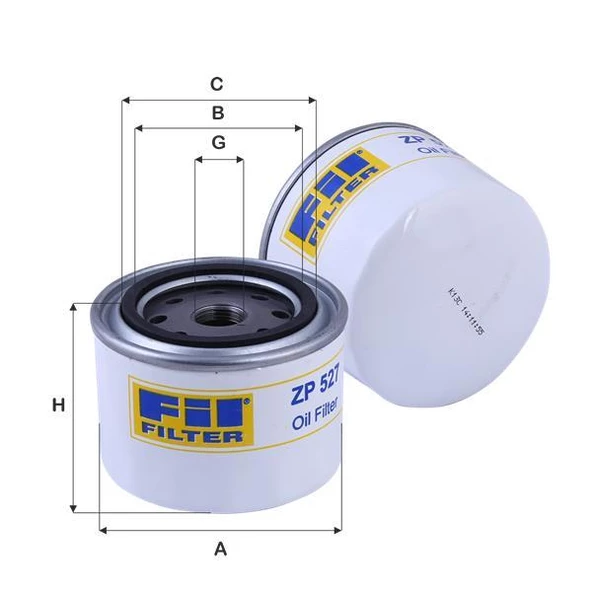 FİL ZP527 YAĞ FİLTRESİ R12 EM ürün görseli 1
