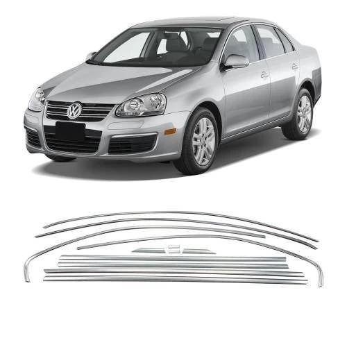 Autogp Vw jetta cam çerçevesi kenar çıtası krom tamtur 2005 / 2011 8 parça