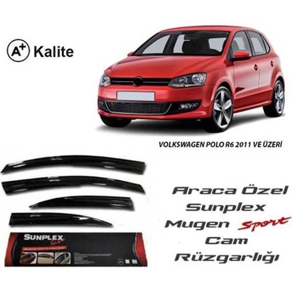 SUNPLEX Vw polo 6R cam rüzgarlığı 2010+ mugen tip sunplex