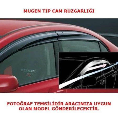 SUNPLEX Honda civic uyumlu cam rüzgarlığı 2001 / 2006 mugen tip sunplex - 2