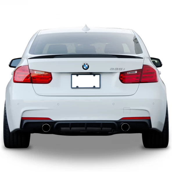 AUTOGP Bmw F30 arka tampon difüzörü 2 çıkış pianoblack