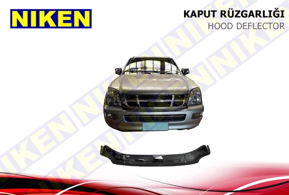 NİKEN Isuzu dmax kaput rüzgarlığı koruyucu 2002 / 2007 TAİWAN