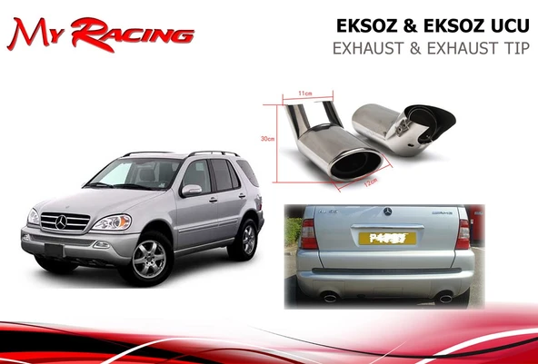 MY RACİNG Mercedes w163 ml  egzoz ucu krom tekli