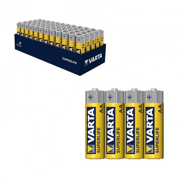 Varta Super Heavy Duty AA Çinko Karbon 60 lı Pil