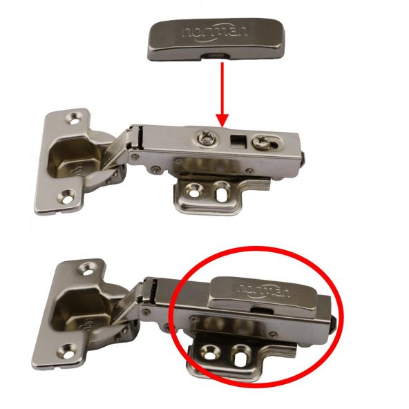 Norman Mutfak Vestiyer Kiler Dolabı Mobilya Kapak Kapağı Metal Düz Krom Pistonlu Tas Menteşe - Resim 4