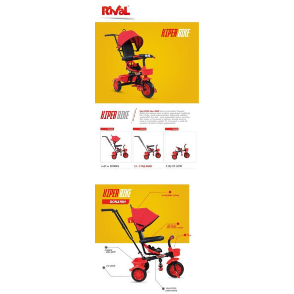 RİVAL RV501 HİPER BİKE EBEVEYN KONTROLLÜ  BİSİKLET / ANTRASİT - 6