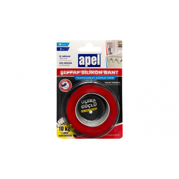 APEL Şeffaf Silikon Bant 19 MM X 2 M