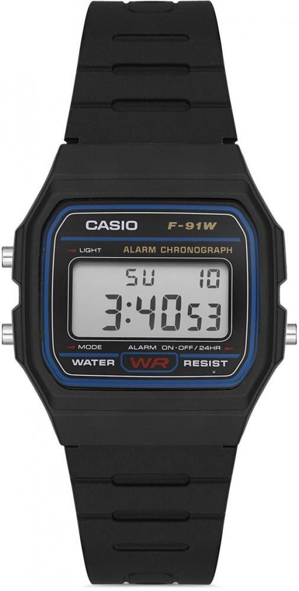 CASIO F-91W-1DG DİJİTAL ASKER SAATİ ERKEK KOL SAATİ - 1