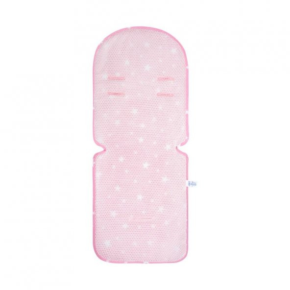 Sevibebe 3D Gözenekli Klimalı Puset ve Oto Koltuk Minderi Pembe Yıldız Desen 43 - 4